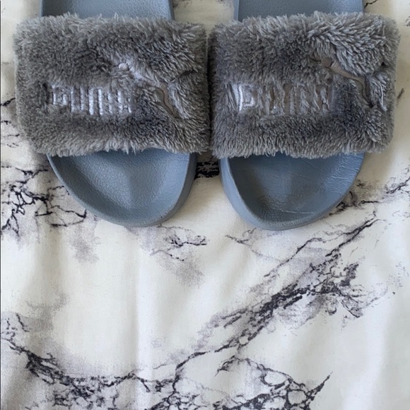 puma slippers fur